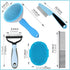 Generic 6-in-1 Set Loving PETS Dog Grooming Kit - Self Cleaning Slicker Brush, Dematting Rake, Steel Comb, Flea Comb