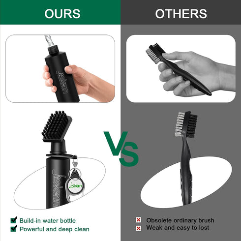 Pro Golf Club Brush Cleaner with Retainer Clip and Squeeze Water Bottle, 7.5 Inches Holds 4 Ounces, Best Golf