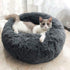 otoez Kitten Puppy Bed - Extra Small Round Dog Cat Bed, Anti Anxiety Plush, Washable (15.7", Dark Grey)
