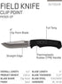 SOG FK1001-CP Survival Knife with Sheath - 4 Inch Tactical Fixed Blade Bushcraft Knife