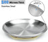 Stainless Steel Cat Dishes for Food and Water, 2 Sets Shallow Style, Relief of Whisker Fatigue (6.5 Inch)