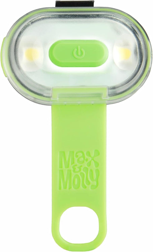 Max & Molly USB Rechargeable LED Safety Pet Light for Dog Collars & Harnesses - Waterproof, No-Dangle Design, One Size
