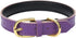 Basic Classic Padded Leather Pet Collars for Cats Puppy Small Medium Dogs (Large (Neck 14.5"-18.5"), Purple)