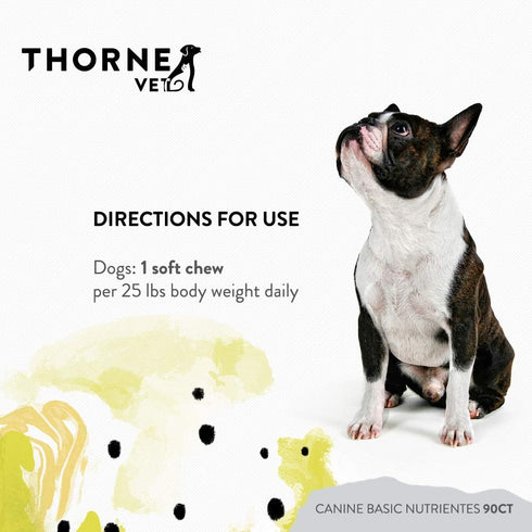 ThorneVET Canine Basic Nutrients Multivitamin Support for Dogs - 90 Soft Chews