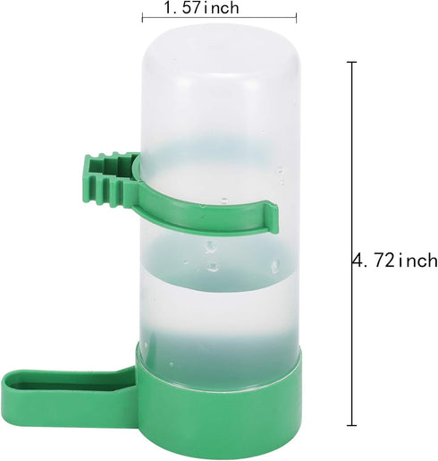 Lamoutor 4Pcs Plastic Bird Water Feeder Drinker Clip for Parrots Budgie Cockatiel Lovebirds
