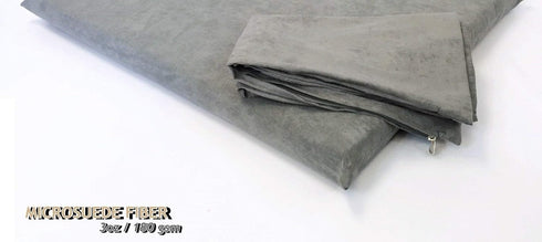 Luxurious Comfort Pet Dog Bed External Cover for Small and Large Dogs - Cover ONLY (47"x29" (45"x27"x3"), Suede - Gray)