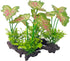 Smoothedo-Pets Aquarium Plants, 2pcs Plastic Artificial Fish Tank Decorations (Rainforest Leaf-Pink-Small-Set)
