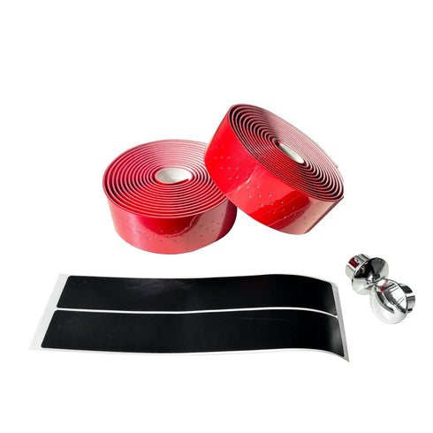 UPANBIKE Bike Handlebar Tape with Stomata Luxury Synthetic Leather Wraps for Road Bike (2pcs/Set)