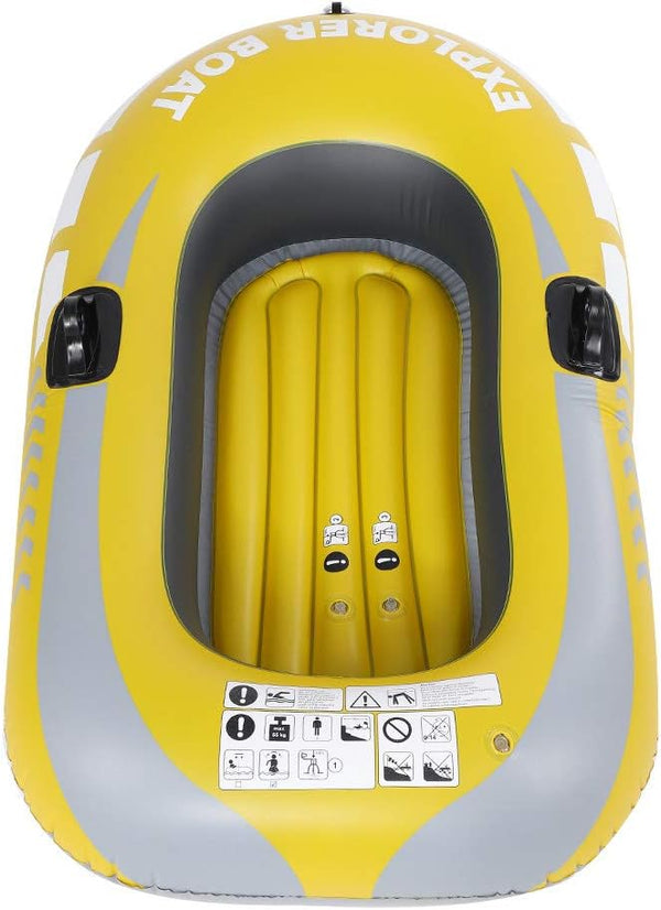 Thicken Raft Inflatable Kayak, Inflatable Boat Canoe-1 Person Fishing Boat Floaties for Adults