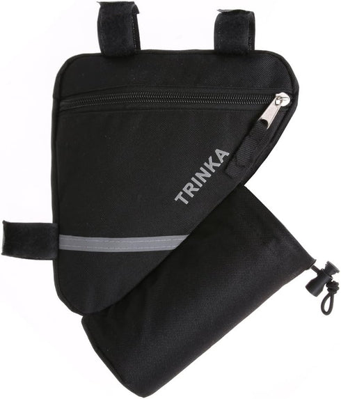 MOOCY Bike Frame Bag with Water Bottle Pouch for MTB Road Bike Cycling Accessories (Black)