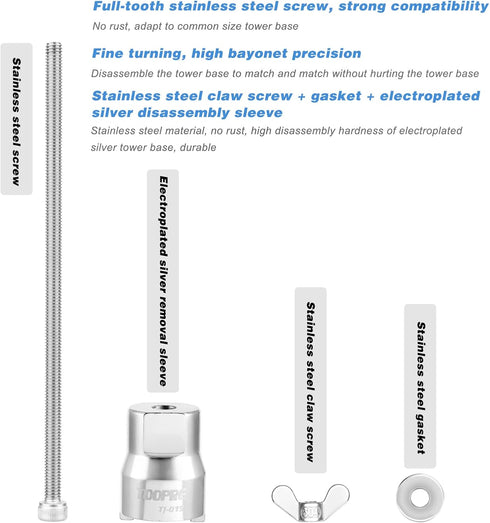 Oumers Stainless Steel Bicycle Hub Repair Tool, Installation Disassemble Tool for Bike Repair Maintenance