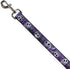 Buckle-Down Pet Leash - Jack Expressions/Ghosts in Cemetery Purples/Grays/White - 6 Feet Long - 1" Wide