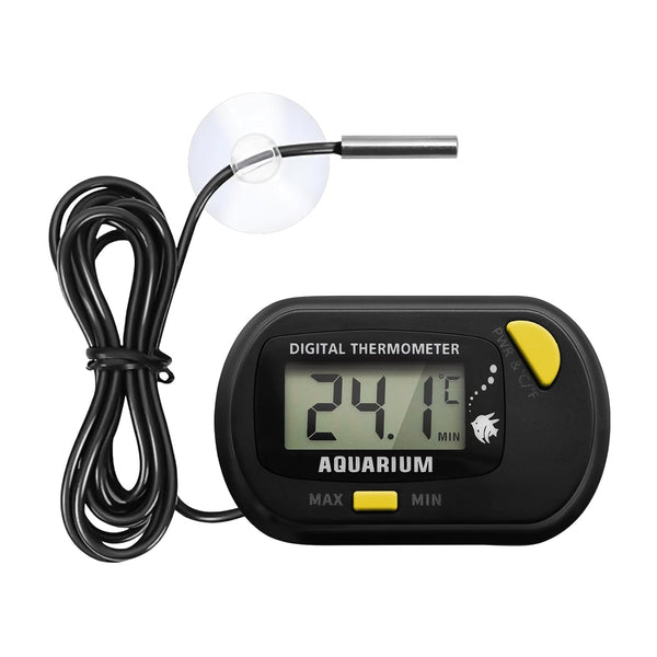 Fish Tank Digital Thermometer with MAX/MIN LCD Display for Water Temperature Measurement (1, Orange, M)