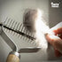 PAWSHOLIC Undercoat Rake for Dogs, Professional Pet Shedding Dematting Comb with Wood Handle for Cats and Dogs