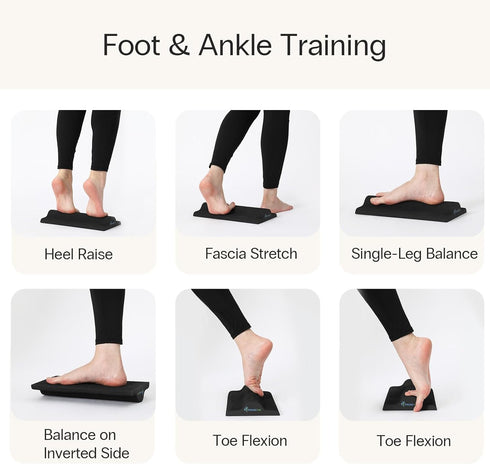 StrongTek Plantar Fasciitis Relief Foot Stretcher Pad, High-Density EVA Calf Stretching Block for Heel Pain, Achilles