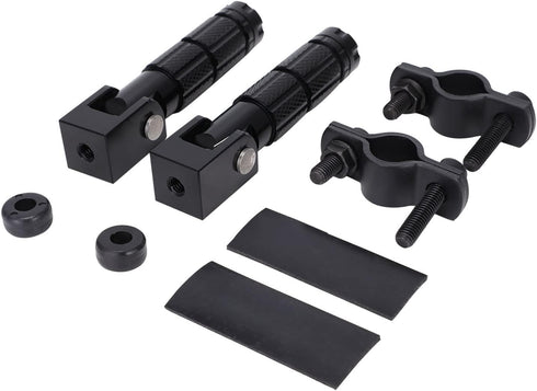 Foot Pegs for Super 73, CNC Bracket Foot Rest Pedals for Bike Super 73 S1/S2/RX (Black)