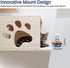 Cat Feeder, Wall Mounted, Raised Stainless Steel Bowls with Stand, Nonslip No Spill, 2 Packs (Blue)