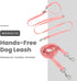 Hands-Free Adjustable Waterproof Dog Leash, 7 FT / 8 FT, Pink, 7 FT