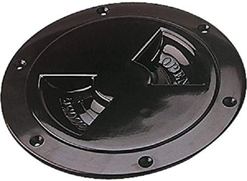 Sea-Dog 337145-1 Screw Out Deck Plate, 4-7/16", Black