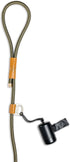 Remy+Roo Manhattan Olive 5 ft Heavy Duty Dog Leash, Custom Waste Bag Ring, Double Stitched Leather, Brass Finishes