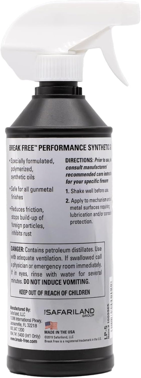 1 Break Free LP Lubricant and Preservative Performance Synthetic Gun Oil, Spray Bottle, Pint