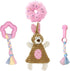 Puppy Toys for Teething Puppies, Plush Squeaky Bunny Dog Toys for Small Dogs, Pink, 4pcs