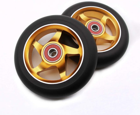 Z-FIRST 2Pcs 100 mm 9 Pro Stunt Scooter Wheels with Abec Bearings for MGP/Razor/Lucky/Envy/Vokul Pro Scooters
