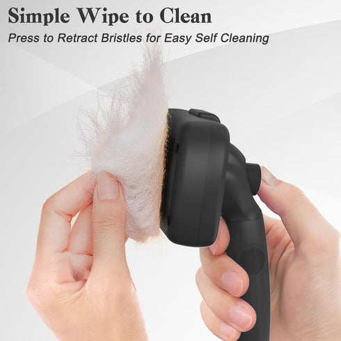 Self Cleaning Slicker Brush for Dogs & Cats: Grooming Brush for Shedding, Skin Friendly Pet Supplies