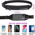 Slim Running Belt for Women Men, Runners Fanny Pack Phone Holder for Workout Jogging, Black Waist Belt