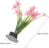 2pcs Beavorty Artificial Aquarium Plant Decorations, Realistic Plastic Fish Tank Flowers, Lavender Purple Aquatic