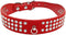 Cute Elegant Fancy Dazzling Sparkling Suede Leather 3 Rows Bling Rhinestone Crystal Small Pet Collar (Red, S)