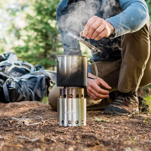Solo Stove Solo Pot 900, Lightweight Stainless Steel Backpacking Pot, Boil Water Quickly