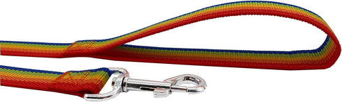 Nylon Dog Training Leash, Traction Rope, 4Ft/5Ft/6Ft Long for Small and Medium Dogs (Rainbow, 1'' x 15 FT)