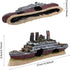 Aquarium Shipwreck Decorations Resin Titanic Lost Wrecked Boat Ship Sunken Ship Decorations Aquarium Landscaping Decoration Fish Tank Ornament Pet Habitat Décor