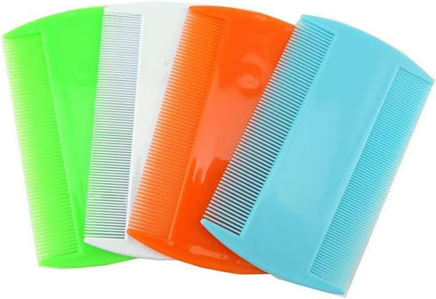 Honbay 4 Packs Double Sided Pet Combs, Fine Tooth Grooming Combs for Cat Dog