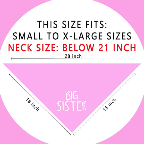 Big Sister Dog Bandanas Pink Dog Scarfs for Small Medium Large Dogs, New Baby Announcement Pet Accessories Pregnancy