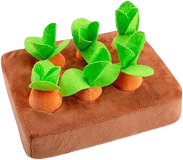 Genrico Carrots Enrichment Dog Puzzle Toys Hide and Seek Carrot Farm Patch Snuffle