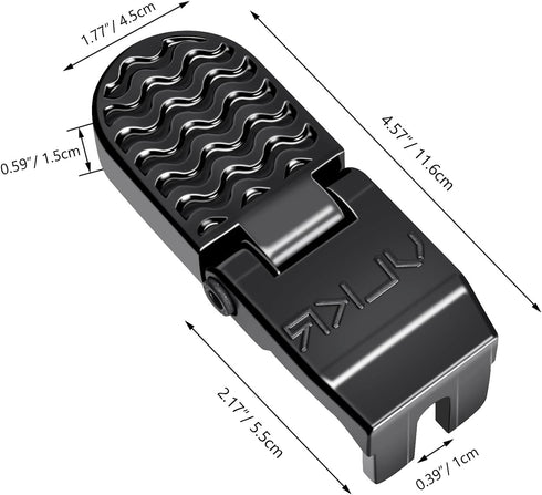 TOBWOLF 2PCS E-Bike U Slot Rear Pedals, 10MM / 14MM Aluminum Bicycle Foot Pegs for Mountain Bikes