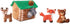 Fringe Studio Hide & Seek Burrow Plush Dog Toy Set, ON Cabin TIME (289215), Multicolor