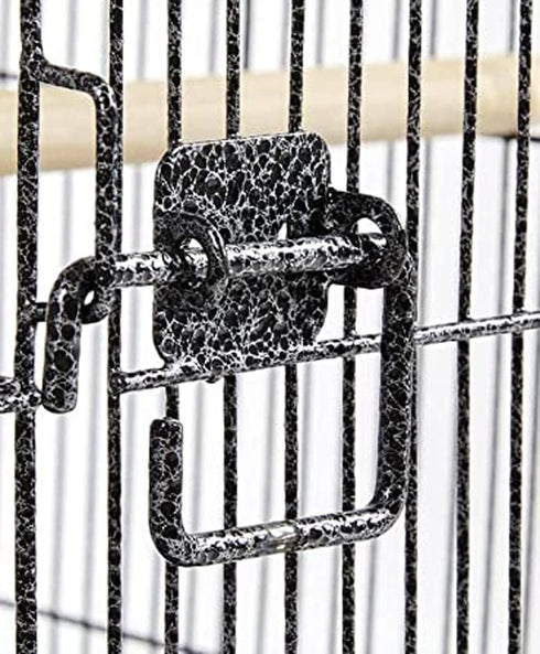 36-Inch Deluxe Wrought Iron Bird Flight Cage with Rolling Stand for Parrots, Conure, Lovebird, Cockatiel