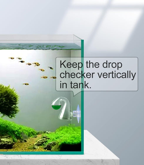 Aquarium CO2 Drop Checker, CO2 Indicator (Glass Checker + 15ml)