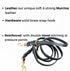 Multi Function 8ft Genuine Leather Dog Leash - Hands Free Training for Small, Medium, Large Dogs (Black)