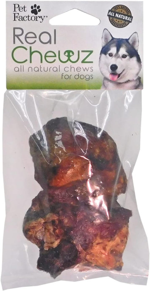 Pet Factory Real Chewz Knee Caps Dog Chew Treats, 100% All-Natural - 2 Count/1 Pack