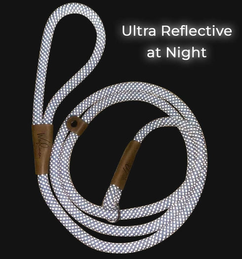 Ultra Reflective Premium Dog Slip Leash Made from Mountain Climbing Rope - Great for Training and The Strongest Pullers 6 Foot (Pink Marshmallow)
