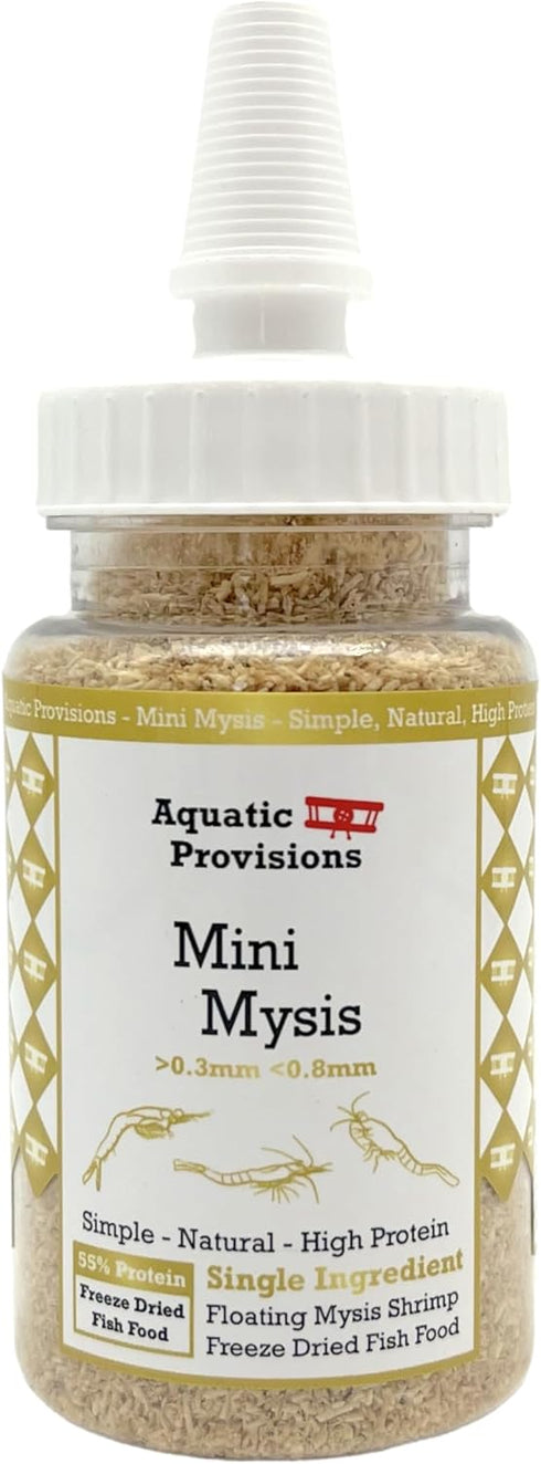 Aquatic Provisions Mini Mysis Freeze Dried Fine Mysis Shrimp 0.6 oz, Floating