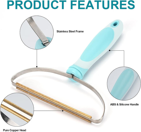 Pet Hair Removal Tool, Deep Cleaning Fur Removers for Clothes, Couch, Car Mat, and Rugs