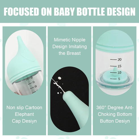 Mzario 2 Bottle(20ml) Pcs Kitten Bottle, Puppy Bottles for Nursing, Leak-Proof Squeezable Pet Feeding