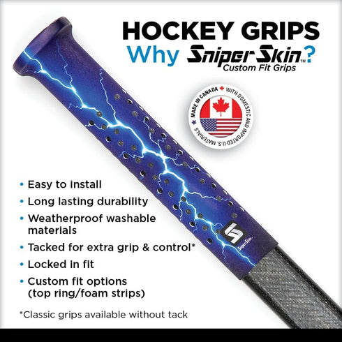 SNIPER SKIN ICT Hockey Grip for Adult and Kids Sticks, Durable and Easy Install, Better Than Hockey Tape