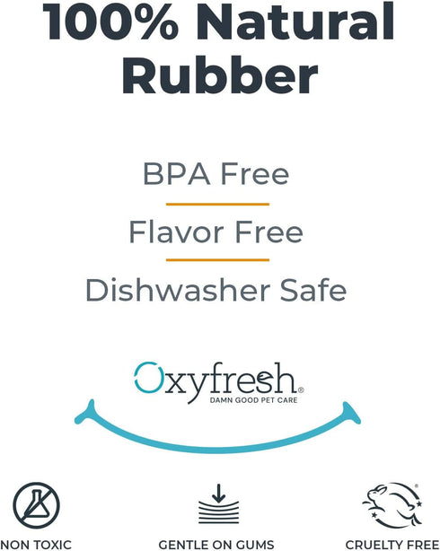 Oxyfresh Dog Dental Toy - Durable Rubber Chew Toy for Aggressive Chewers - Cleans Teeth & Freshens Breath (Large)