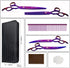 LILYS PET Professional Dog Grooming Coated Titanium Scissors Set - Cutting, Curved & Thinning Shears (8.0 inches,